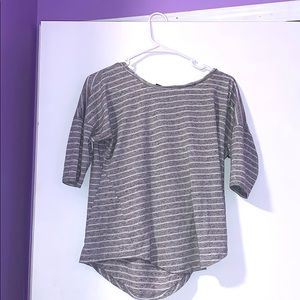 Grey Striped Top
